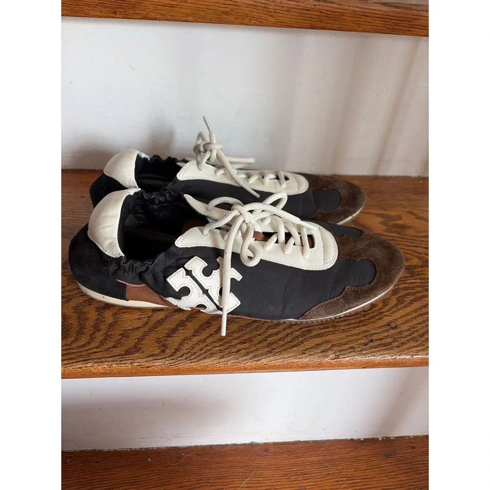 Tory Burch Vintage Suede‎ Trimmed Sneakers Trimmed 10M